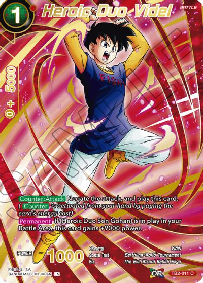 Heroic Duo Videl (Alternate Art) (TB2-011) [Special Anniversary Set 2021] | Fandemonia Ltd