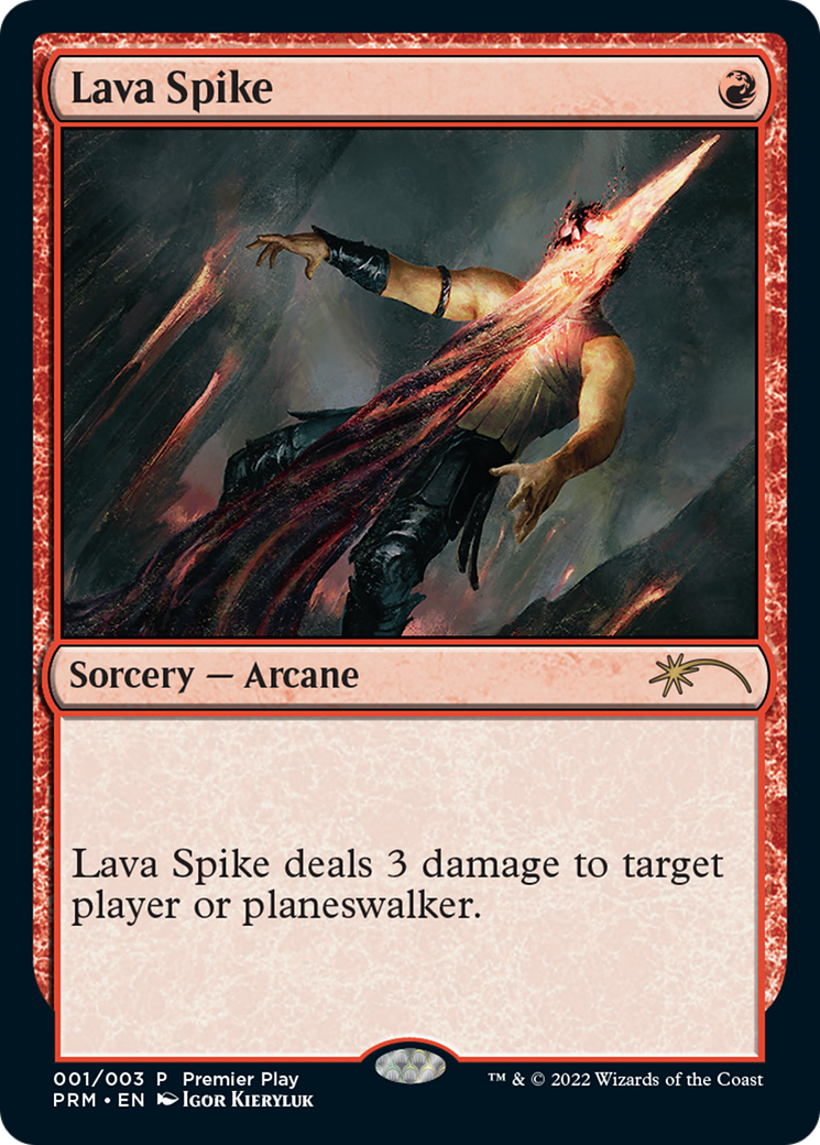 Lava Spike (Premier Play) [Pro Tour Promos] | Fandemonia Ltd