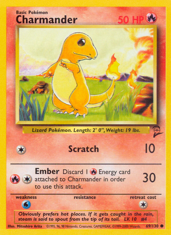Charmander (69/130) [Base Set 2] | Fandemonia Ltd