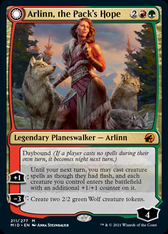 Arlinn, the Pack's Hope // Arlinn, the Moon's Fury [Innistrad: Midnight Hunt] | Fandemonia Ltd
