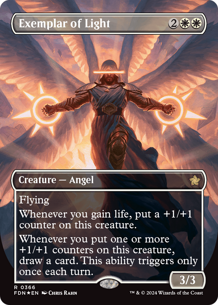 Exemplar of Light (Borderless) (Mana Foil) [Foundations] | Fandemonia Ltd