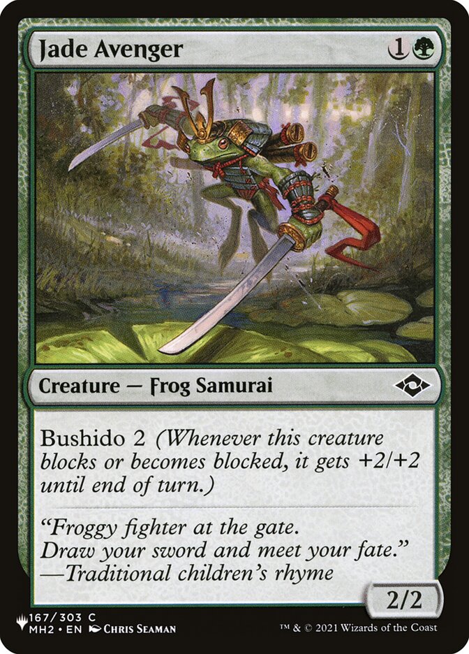 Jade Avenger [The List] | Fandemonia Ltd