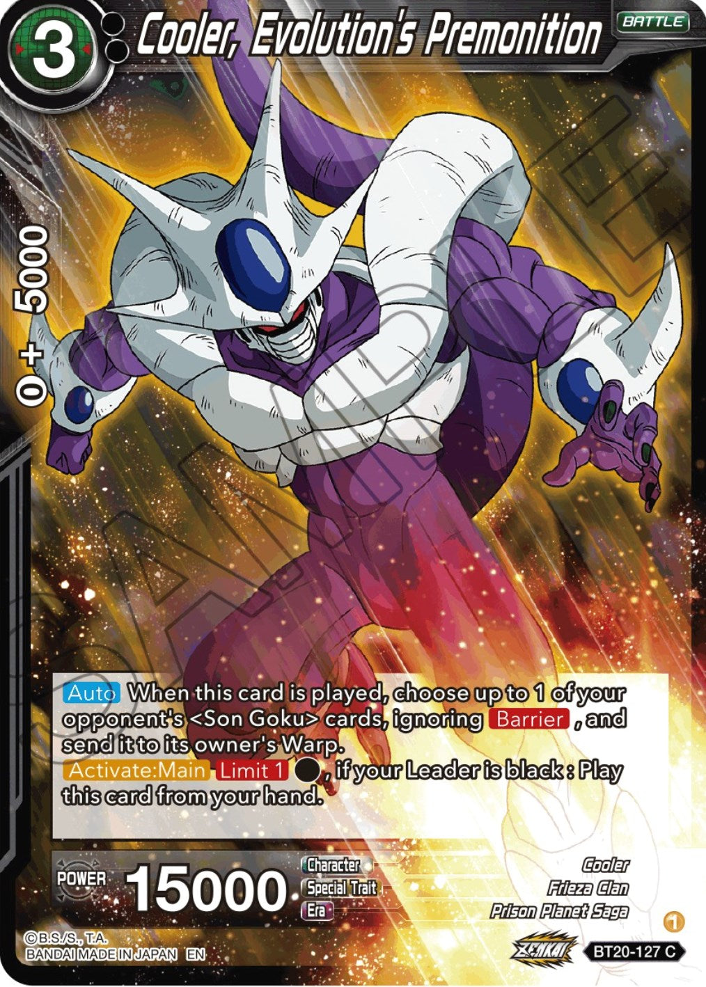 Cooler, Evolution's Premonition (BT20-127) [Power Absorbed] | Fandemonia Ltd