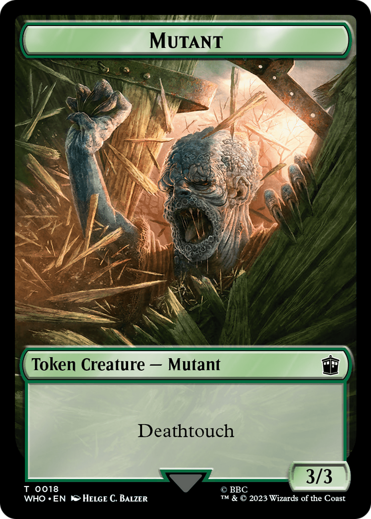 Soldier // Mutant Double-Sided Token [Doctor Who Tokens] | Fandemonia Ltd