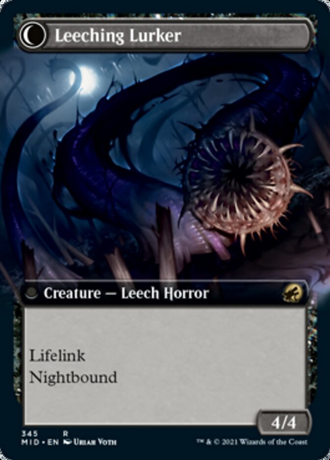 Curse of Leeches // Leeching Lurker (Extended Art) [Innistrad: Midnight Hunt] | Fandemonia Ltd