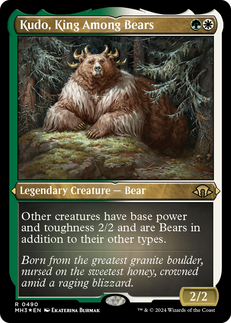 Kudo, King Among Bears (Foil Etched) [Modern Horizons 3] | Fandemonia Ltd