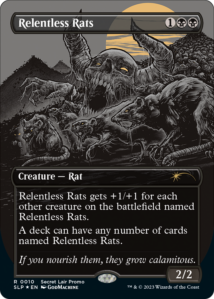 Relentless Rats (Borderless) [Secret Lair Showdown] | Fandemonia Ltd