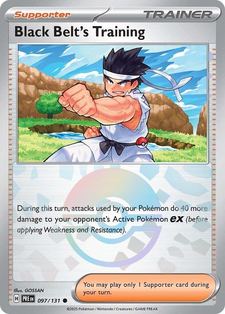 Black Belt's Training (097/131) (Poke Ball Pattern) [Scarlet & Violet: Prismatic Evolutions] | Fandemonia Ltd