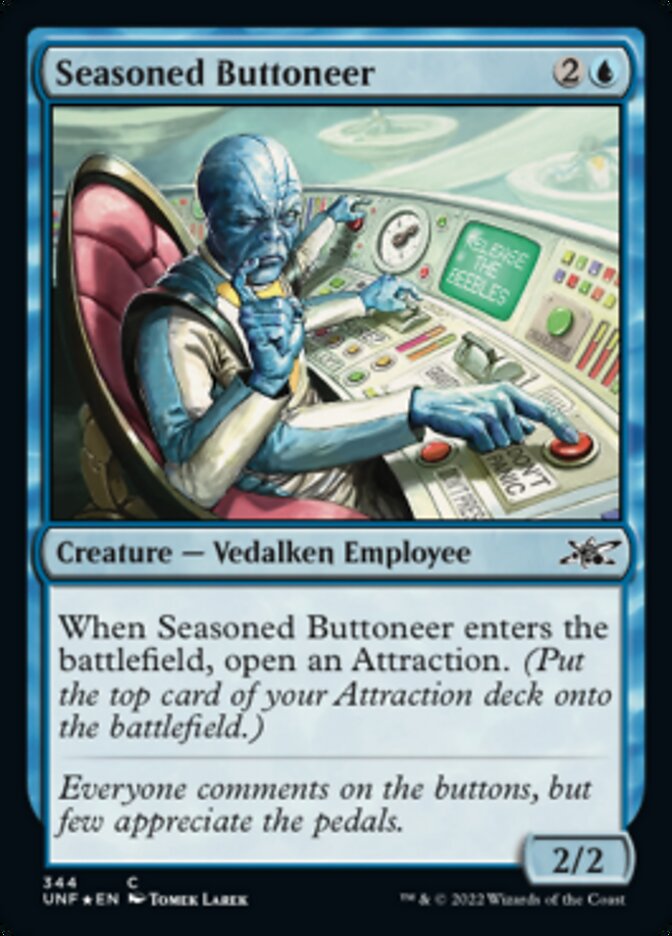 Seasoned Buttoneer (Galaxy Foil) [Unfinity] | Fandemonia Ltd