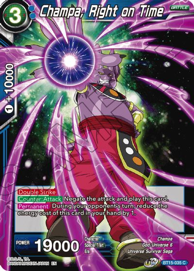 Champa, Right on Time (BT15-035) [Saiyan Showdown] | Fandemonia Ltd