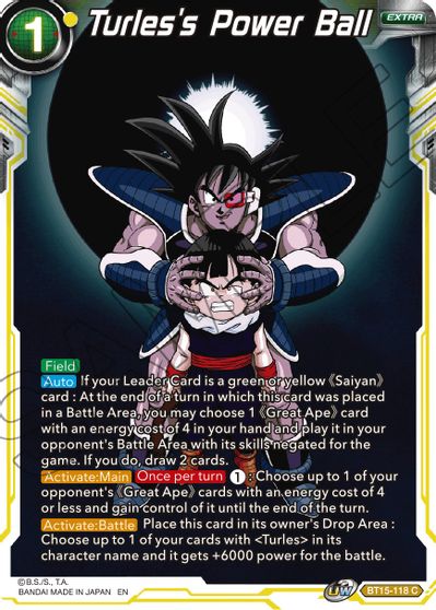 Turles's Power Ball (BT15-118) [Saiyan Showdown] | Fandemonia Ltd