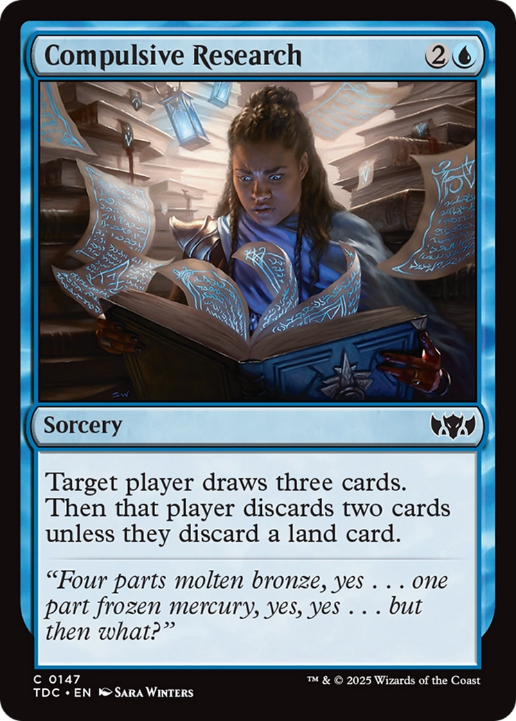 Compulsive Research [Tarkir: Dragonstorm Commander] | Fandemonia Ltd