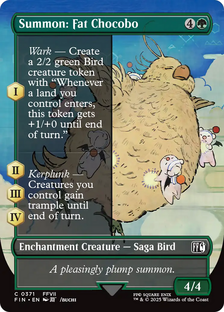 Summon: Fat Chocobo (Borderless) [FINAL FANTASY] | Fandemonia Ltd