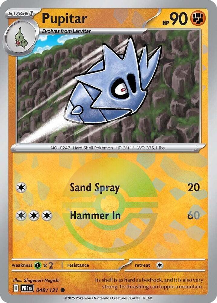 Pupitar (048/131) (Poke Ball Pattern) [Scarlet & Violet: Prismatic Evolutions] | Fandemonia Ltd
