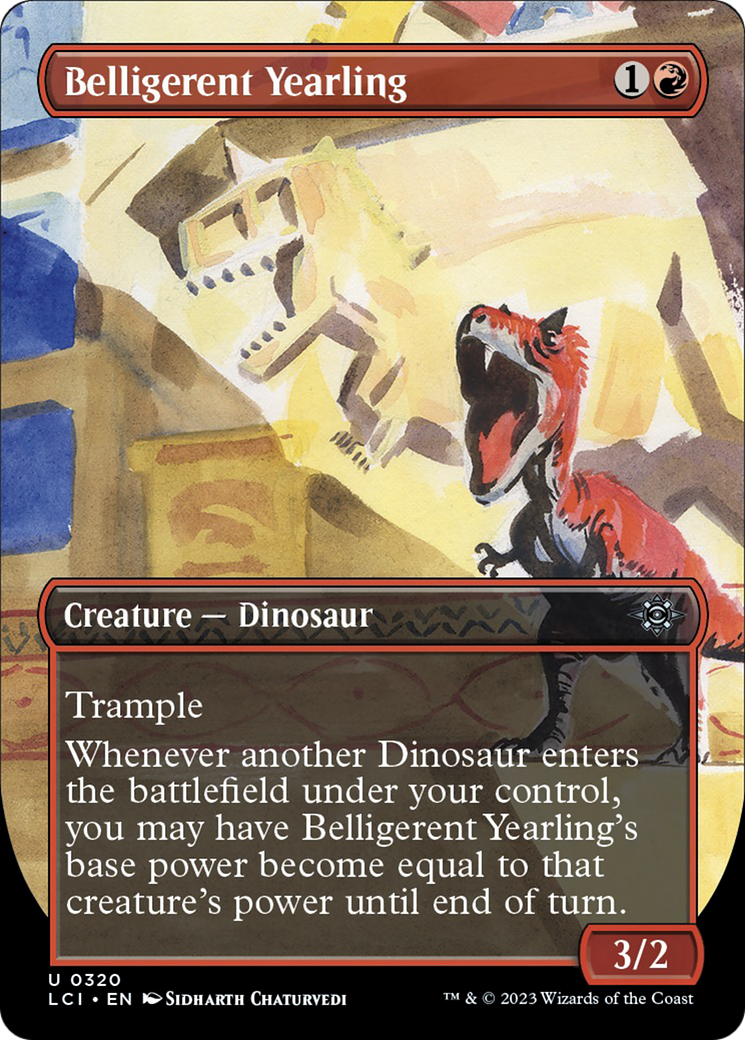 Belligerent Yearling (Borderless) [The Lost Caverns of Ixalan] | Fandemonia Ltd
