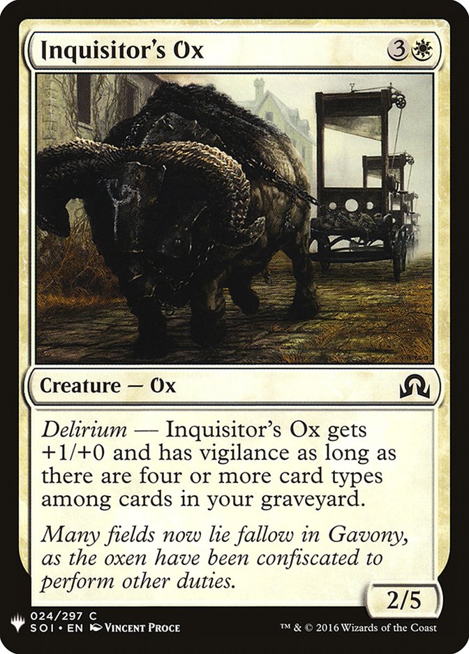Inquisitor's Ox [Mystery Booster] | Fandemonia Ltd
