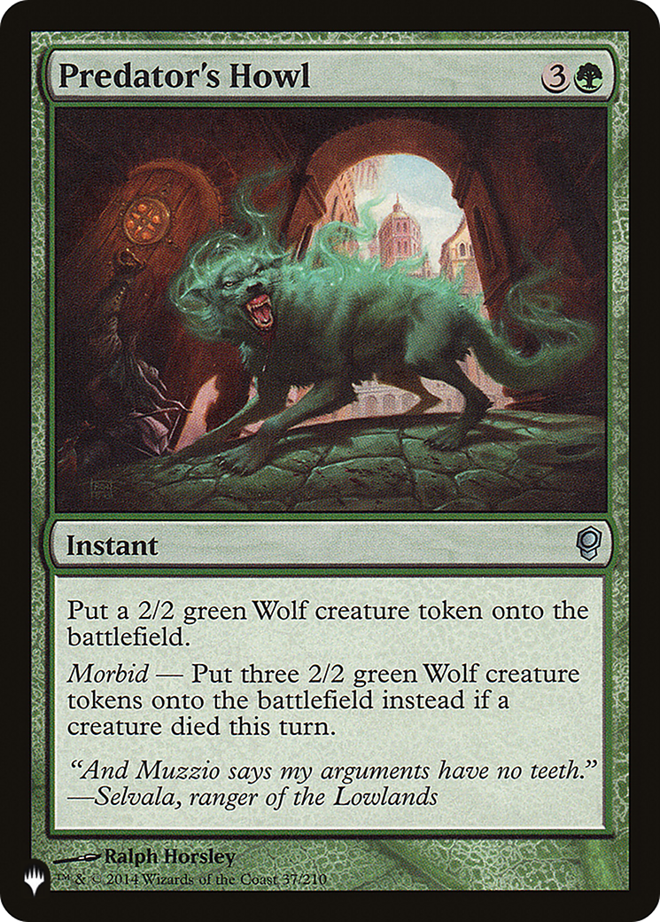 Predator's Howl [The List] | Fandemonia Ltd