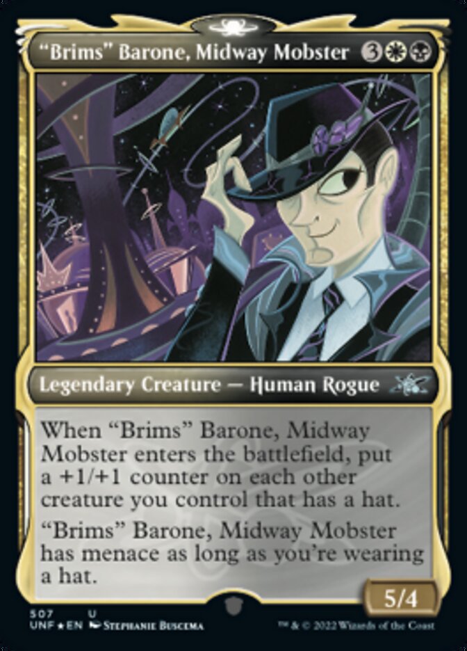 "Brims" Barone, Midway Mobster (Showcase) (Galaxy Foil) [Unfinity] | Fandemonia Ltd