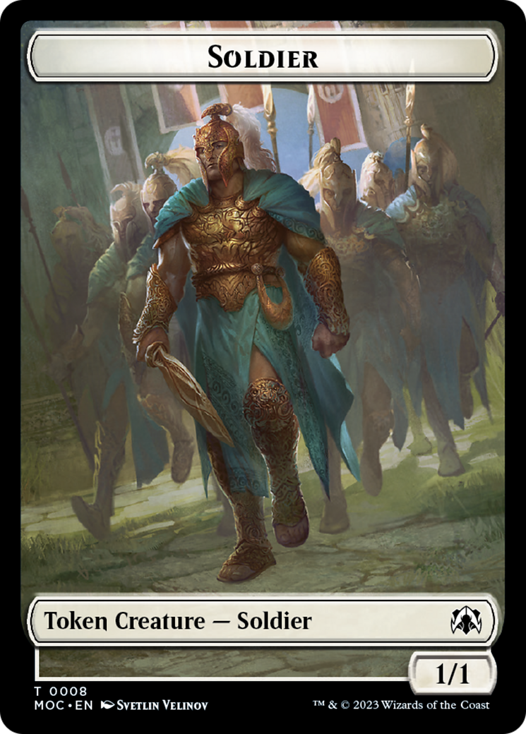 Soldier // Insect Double-Sided Token [March of the Machine Commander Tokens] | Fandemonia Ltd