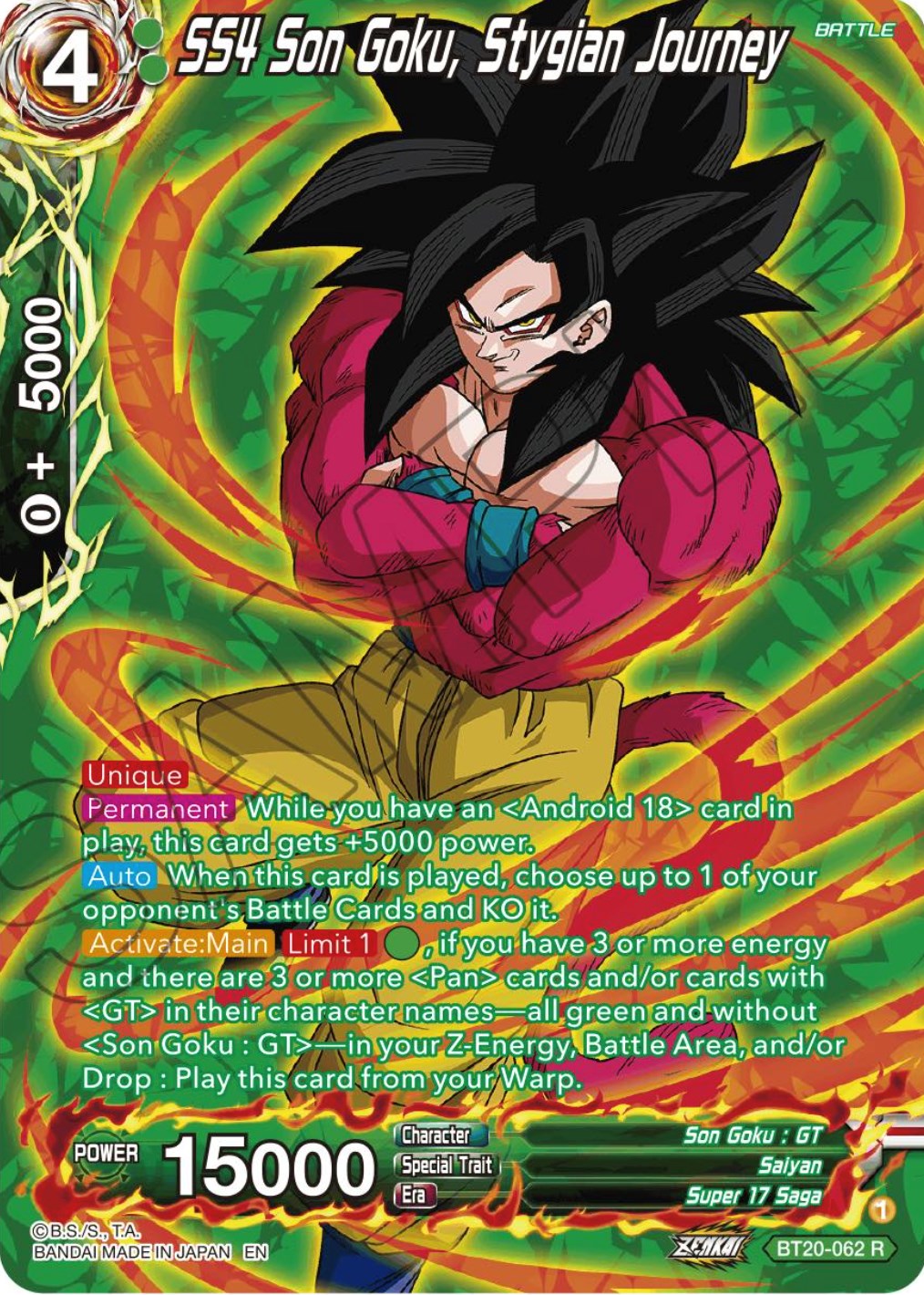 SS4 Son Goku, Stygian Journey (Silver Foil) (BT20-062) [Power Absorbed] | Fandemonia Ltd