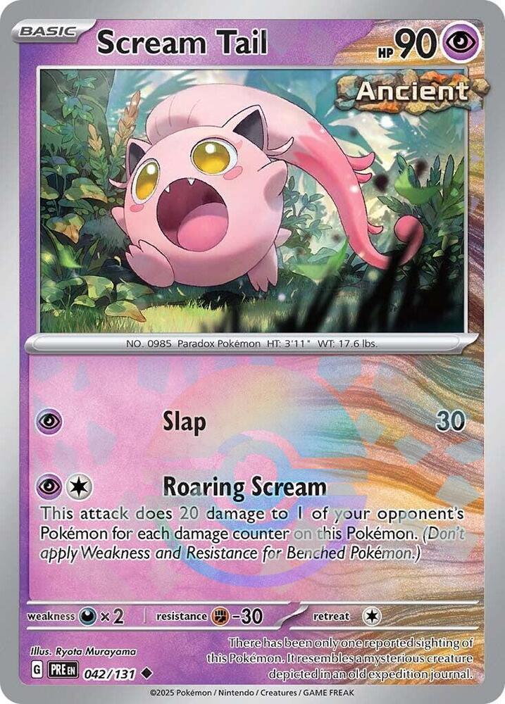 Scream Tail (042/131) (Poke Ball Pattern) [Scarlet & Violet: Prismatic Evolutions] | Fandemonia Ltd