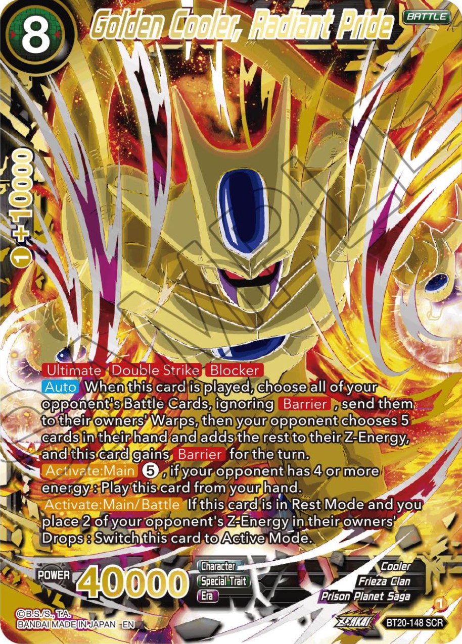 Golden Cooler, Radiant Pride (Alternate Art) (BT20-148) [Power Absorbed] | Fandemonia Ltd