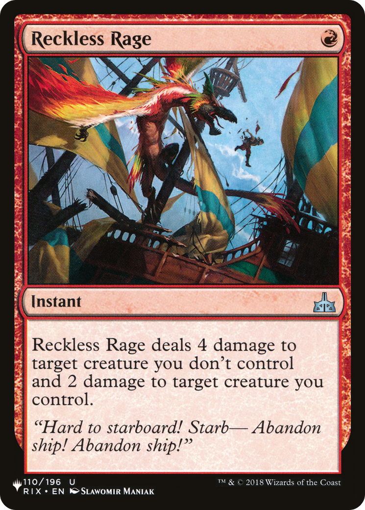Reckless Rage [The List] | Fandemonia Ltd