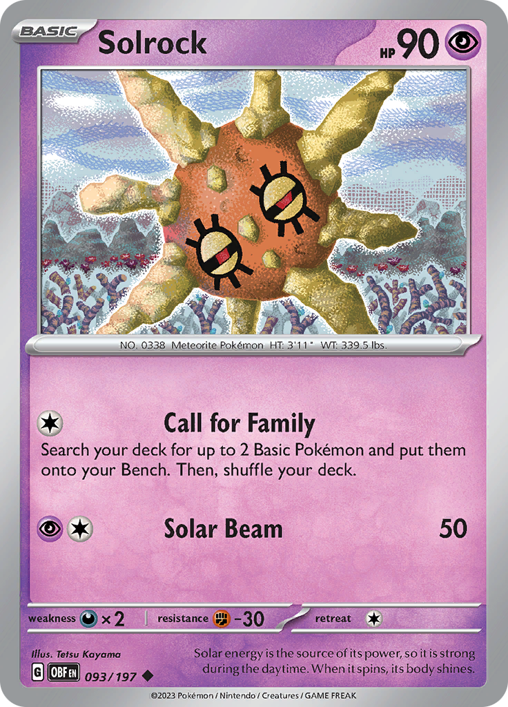 Solrock (093/197) [Scarlet & Violet: Obsidian Flames] | Fandemonia Ltd
