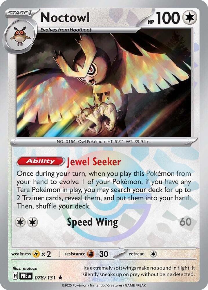 Noctowl (078/131) (Poke Ball Pattern) [Scarlet & Violet: Prismatic Evolutions] | Fandemonia Ltd