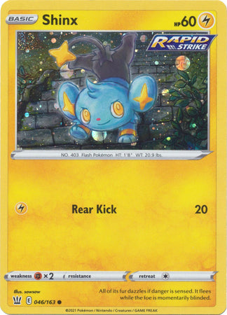 Shinx (046/163) (Cosmos Holo) [Sword & Shield: Battle Styles] | Fandemonia Ltd