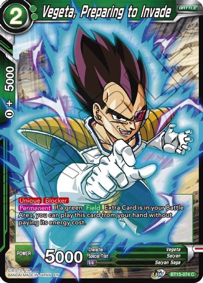 Vegeta, Preparing to Invade (BT15-074) [Saiyan Showdown] | Fandemonia Ltd