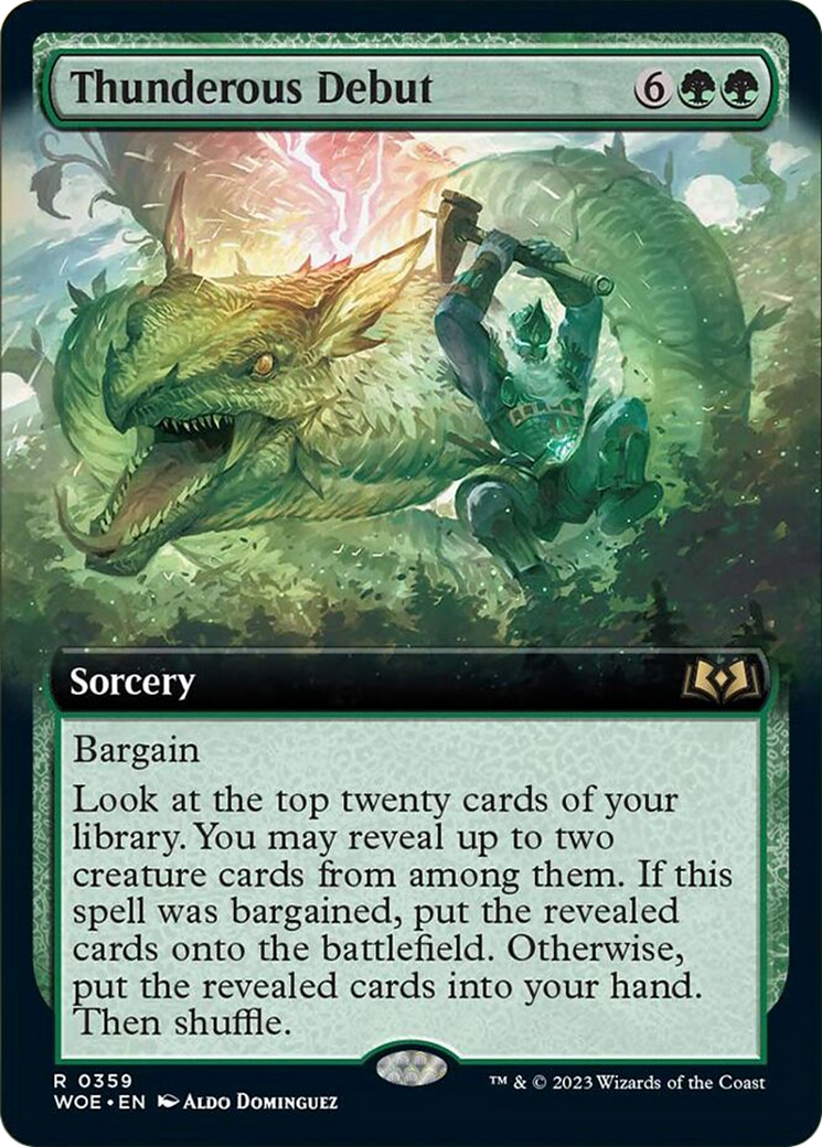 Thunderous Debut (Extended Art) [Wilds of Eldraine] | Fandemonia Ltd