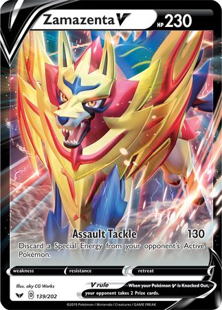 Zamazenta V (139/202) (Jumbo Card) [Sword & Shield: Base Set] | Fandemonia Ltd