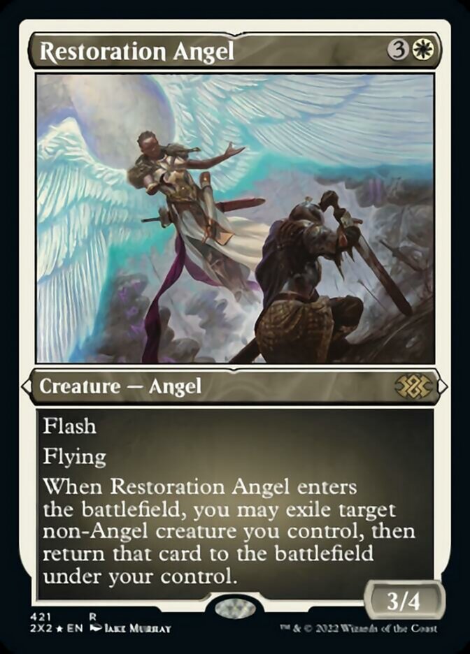 Restoration Angel (Foil Etched) [Double Masters 2022] | Fandemonia Ltd