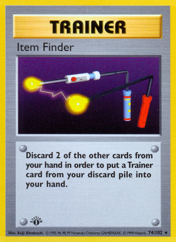 Item Finder (74/102) (Shadowless) [Base Set 1st Edition] | Fandemonia Ltd