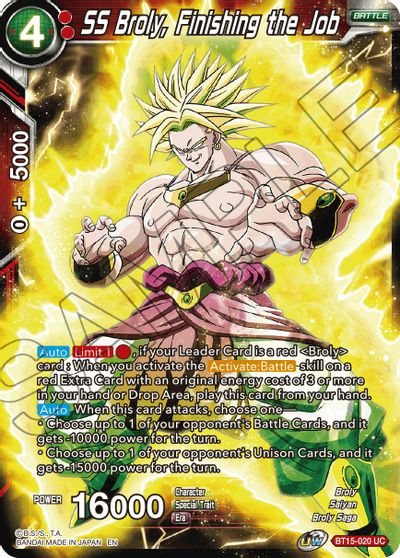 SS Broly, Finishing the Job (BT15-020) [Saiyan Showdown] | Fandemonia Ltd
