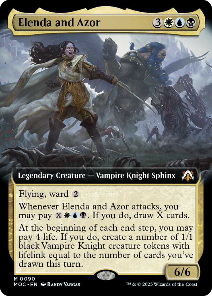 Elenda and Azor (Extended Art) [March of the Machine Commander] | Fandemonia Ltd