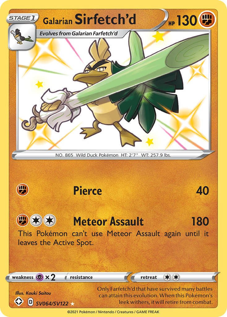 Galarian Sirfetch'd (SV064/SV122) [Sword & Shield: Shining Fates] | Fandemonia Ltd