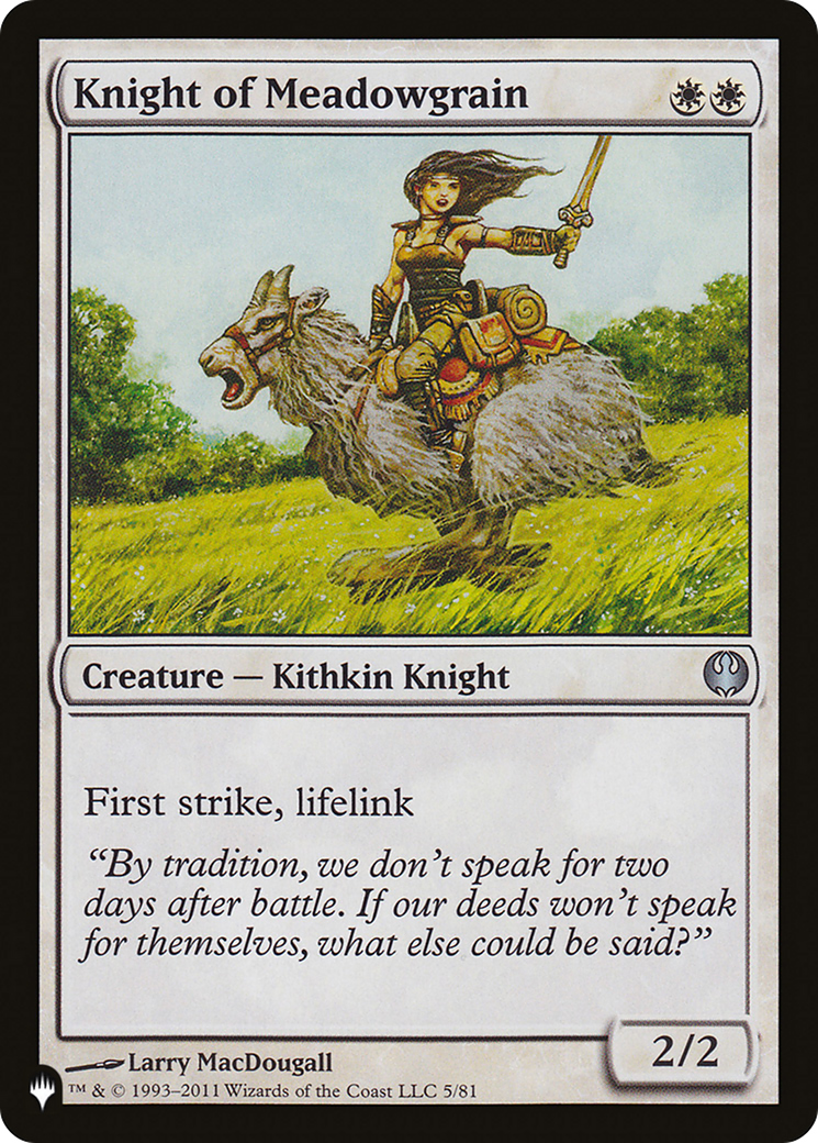 Knight of Meadowgrain [The List] | Fandemonia Ltd