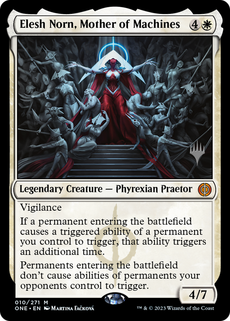 Elesh Norn, Mother of Machines (Promo Pack) [Phyrexia: All Will Be One Promos] | Fandemonia Ltd