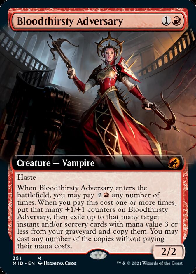 Bloodthirsty Adversary (Extended Art) [Innistrad: Midnight Hunt] | Fandemonia Ltd