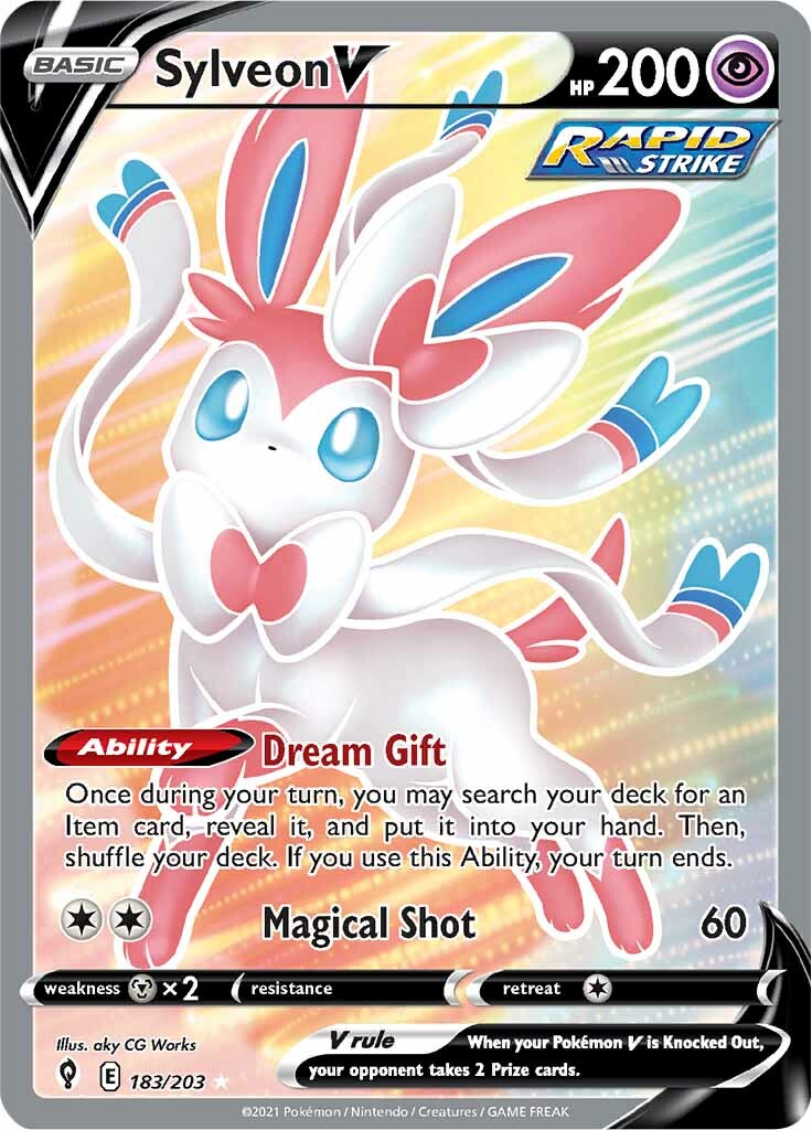Sylveon V (183/203) [Sword & Shield: Evolving Skies] | Fandemonia Ltd