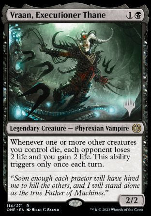 Vraan, Executioner Thane (Promo Pack) [Phyrexia: All Will Be One Promos] | Fandemonia Ltd