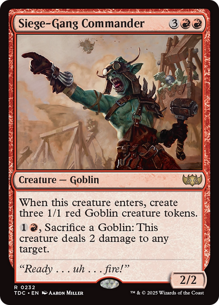 Siege-Gang Commander [Tarkir: Dragonstorm Commander] | Fandemonia Ltd