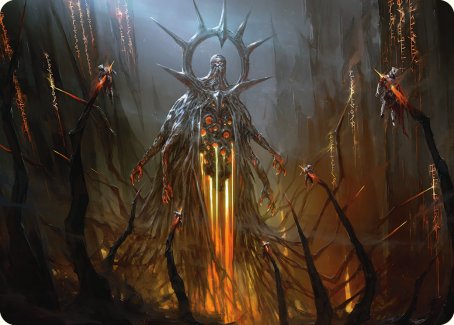 Solphim, Mayhem Dominus Art Card [Phyrexia: All Will Be One Art Series] | Fandemonia Ltd