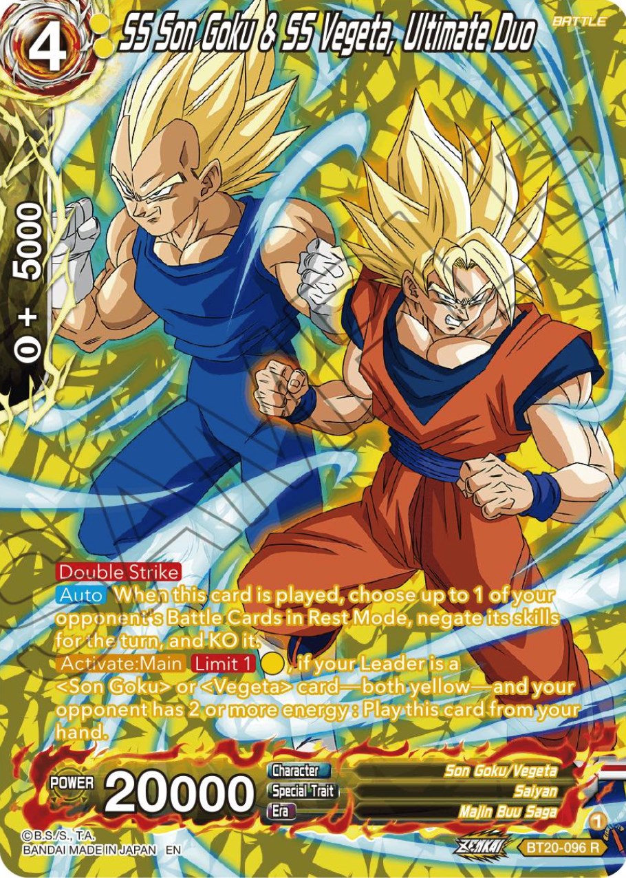 SS Son Goku & SS Vegeta, Ultimate Duo (Silver Foil) (BT20-096) [Power Absorbed] | Fandemonia Ltd