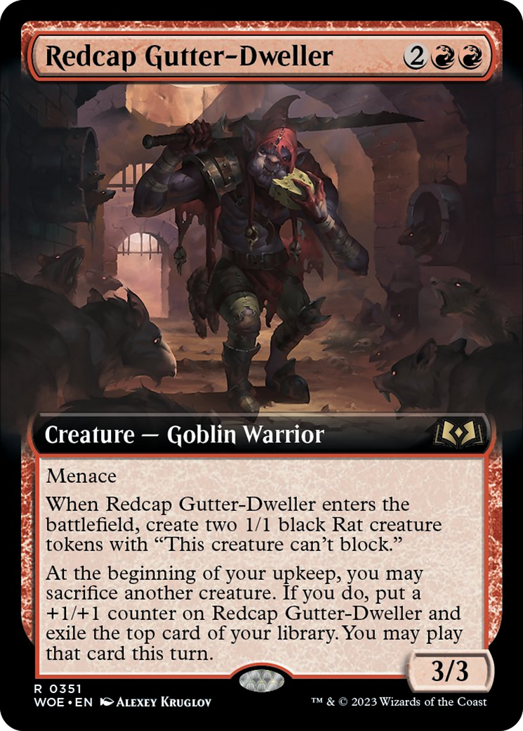 Redcap Gutter-Dweller (Extended Art) [Wilds of Eldraine] | Fandemonia Ltd