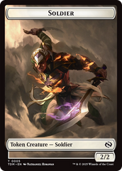 Soldier (0004) // Soldier (0005) Double-Sided Token [Tarkir: Dragonstorm Tokens] | Fandemonia Ltd