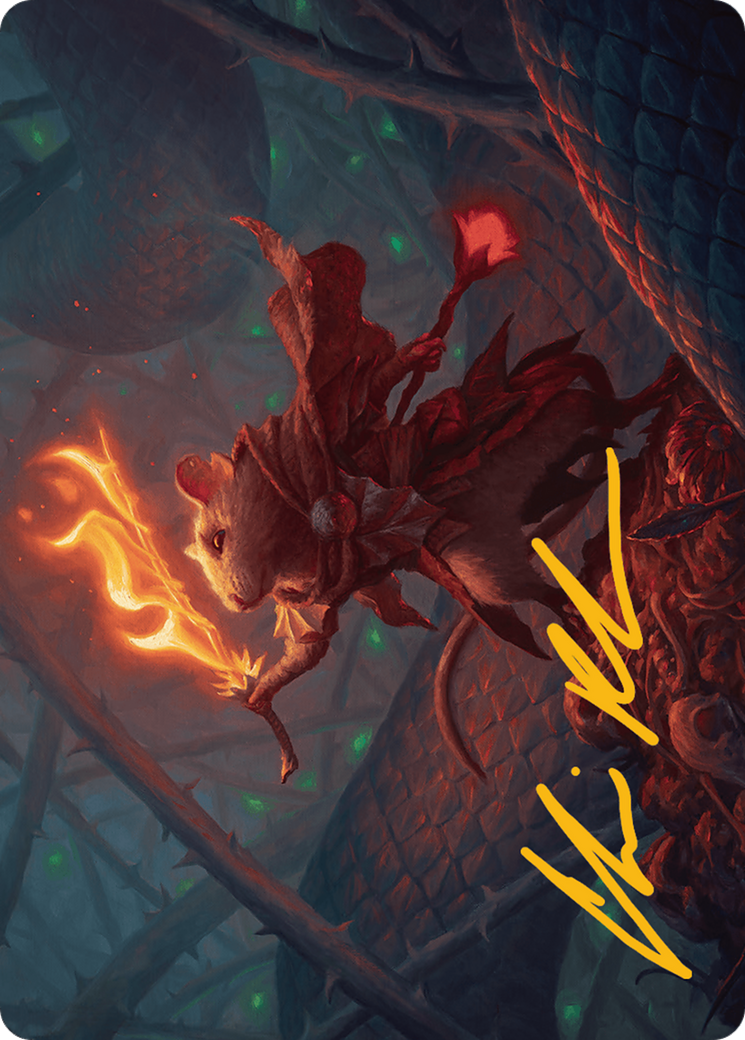 Emberheart Challenger Art Card (Gold-Stamped Signature) [Bloomburrow Art Series] | Fandemonia Ltd