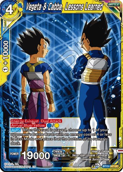 Vegeta & Cabba, Lessons Learned (BT15-147) [Saiyan Showdown] | Fandemonia Ltd